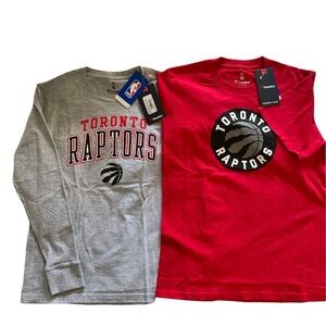 Fanatics Toronto Raptors Red and Gray Shirt Set Youth sz L
